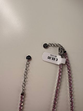 Set gioielli cuore rosa e argento