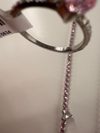 Set gioielli cuore rosa e argento