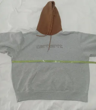 Sudadera Carhartt capucha gris y marrón talla M
