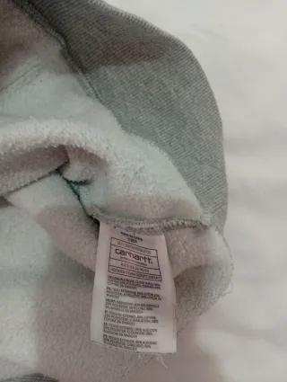 Sudadera Carhartt capucha gris y marrón talla M