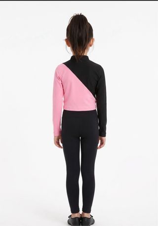 Blusa deportiva licra bicolor niña. Talla 8-10 año