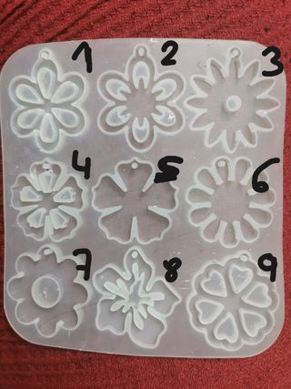 Colgante Flor Blanco y Negro