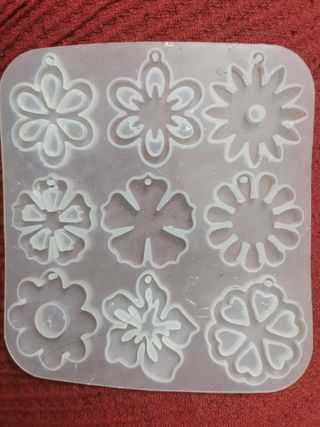 Colgante Flor Blanco y Negro