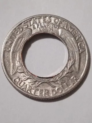 MONEDA QUARTER DOLLAR.1965.ERROR ACUÑACION.