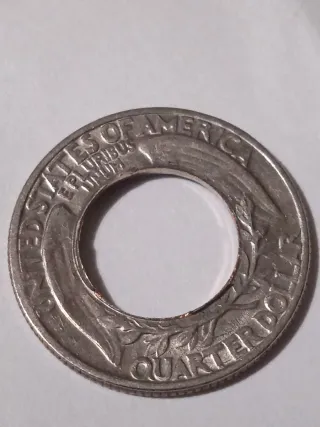 MONEDA QUARTER DOLLAR.1965.ERROR ACUÑACION.
