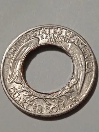 MONEDA QUARTER DOLLAR.1965.ERROR ACUÑACION.