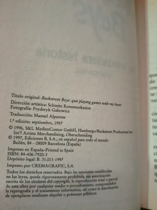 Libro Backstreet Boys: Su Verdadera Historia