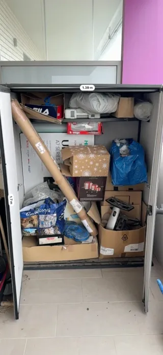 Armario exterior plástico gris y negro