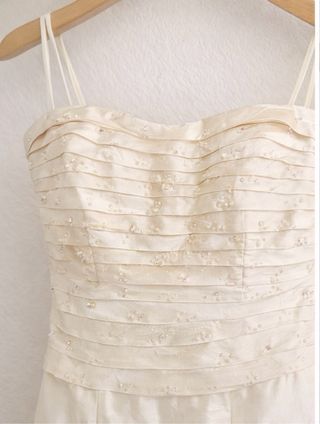 Vestido y abrigo de novia en seda salvaje nuevo