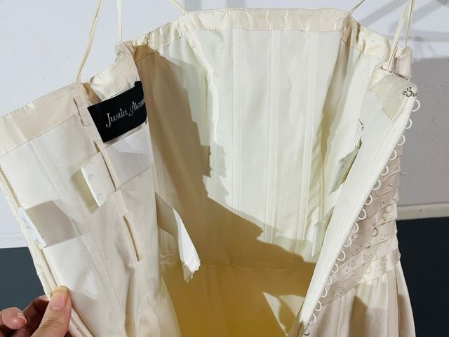 Vestido y abrigo de novia en seda salvaje nuevo