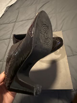 Zapatos charol Silvia Rebatto granate num 38