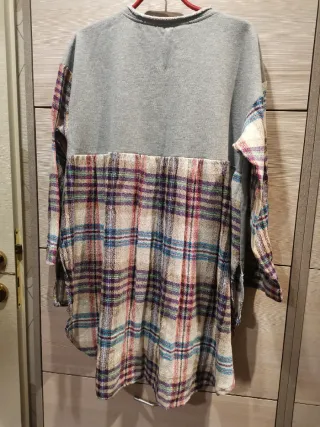 Blusa donna grigio e multicolor nr 148