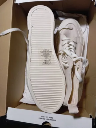 Zapatillas altas beige/blancas