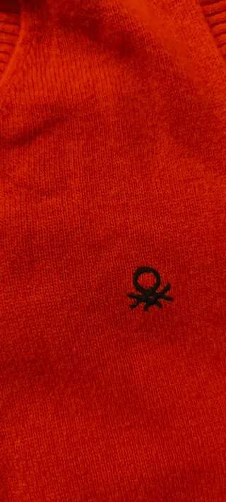 Gilet maglia rosso bambino United Colors of Benett