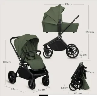 LIONELO MIKA PLUS 2 en 1 Cochecito de bebé 0-48 m