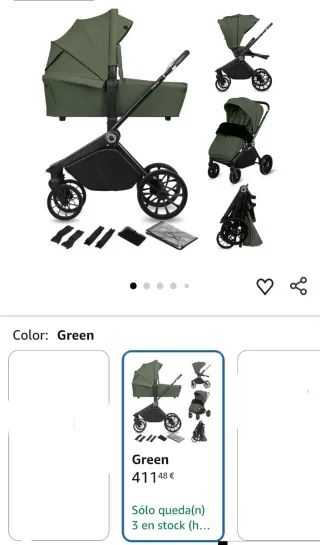 LIONELO MIKA PLUS 2 en 1 Cochecito de bebé 0-48 m