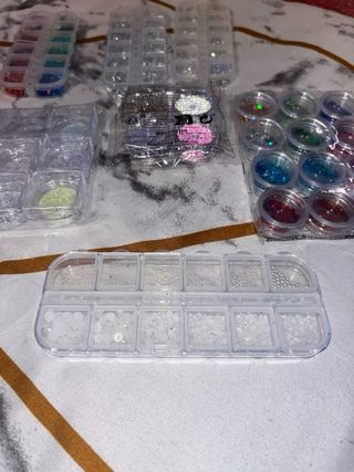 Pack Pinceles y Purpurina Uñas