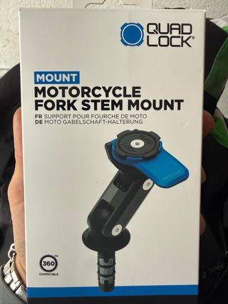 Quad Lock Soporte Moto Negro/Azul