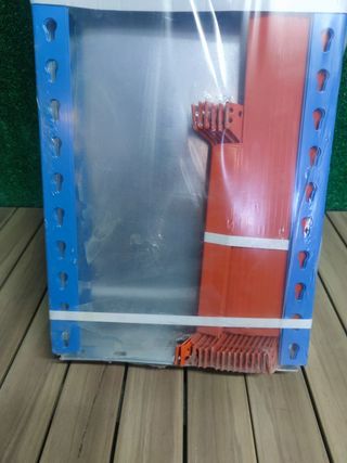 SimonRack Estantería Metálica Almacenaje, Sin tornillos, 5 Baldas, Alta Capacidad Carga 180 kg, 1800x900x300 mm, Estantería Garaje Trastero, Azul/Naranja/Galva