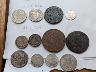 c/u Monedas españolas y de otros países,mayoria