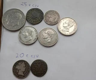 c/u Monedas españolas y de otros países,mayoria