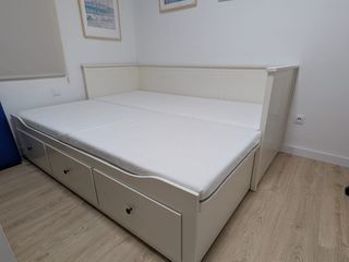 URGE Cama Diván Ikea Hemnes Blanca + 2 colchones