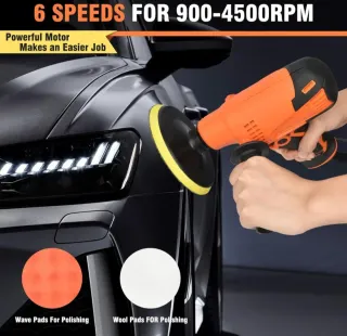 Pulidora Coche Eléctrica Naranja