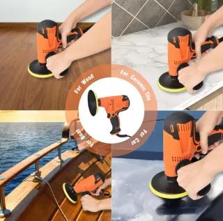 Pulidora Coche Eléctrica Naranja