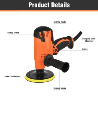 Pulidora Coche Eléctrica Naranja