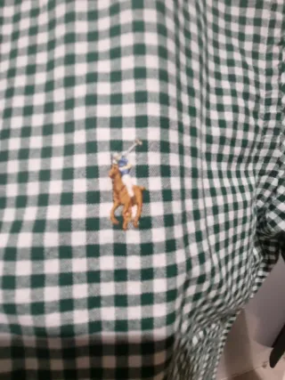 Camisa Polo Ralph Lauren cuadros verde M