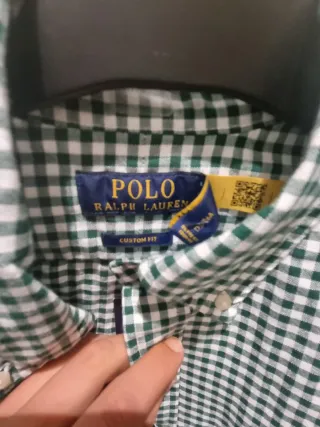 Camisa Polo Ralph Lauren cuadros verde M