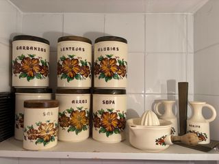 Pack 8 Tarros Cocina Despensa Cerámica