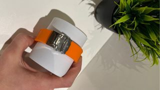 Reloj Kronos Naranja y Plateado