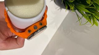 Reloj Kronos Naranja y Plateado