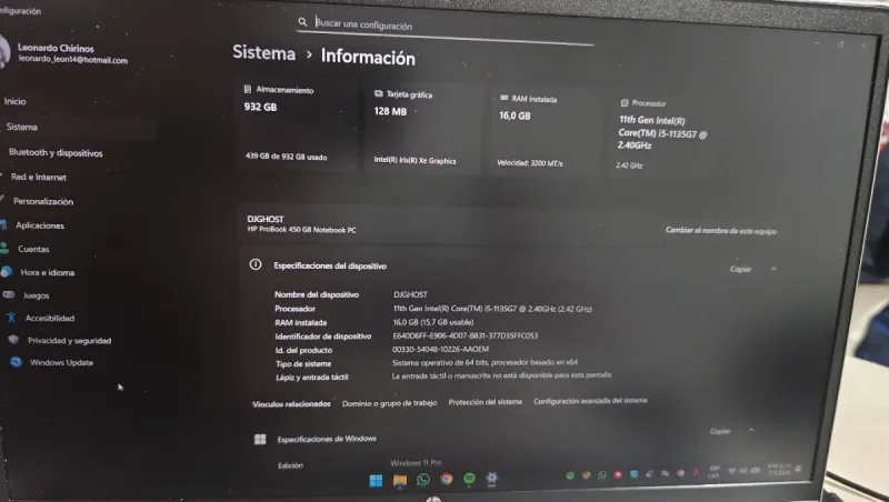 Ordenador portátil HP ProBook 450 G8 afbeelding 2