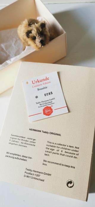 Miniatura Vintage Oso Peluche Colección H. Teddy