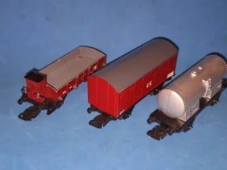 Lote 3 vagones Paya H0 años 60