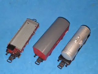 Lote 3 vagones Paya H0 años 60