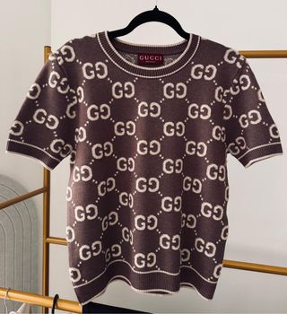 Suéter Gucci GG Monogram Marrón Talla XL