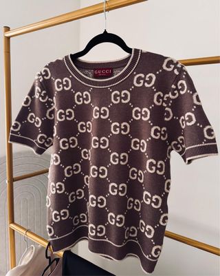 Suéter Gucci GG Monogram Marrón Talla XL