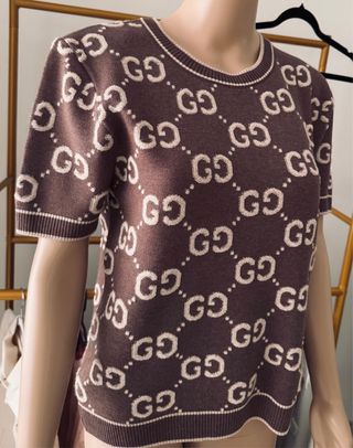Suéter Gucci GG Monogram Marrón Talla XL