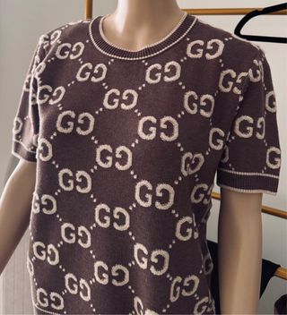Suéter Gucci GG Monogram Marrón Talla XL