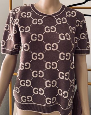Suéter Gucci GG Monogram Marrón Talla XL