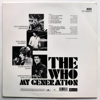 LP 2015 🇪🇺 THE WHO - MY GENERATION