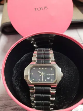 Reloj Tous Acero Negro y Plateado