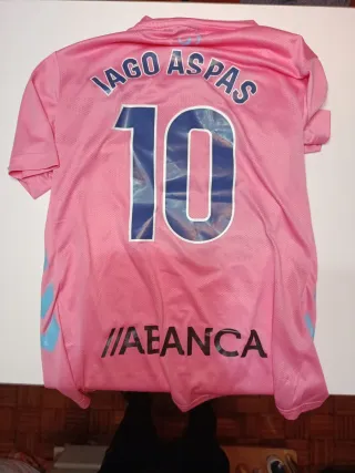 Camiseta Iago Aspas 10 Rosa Talla M
