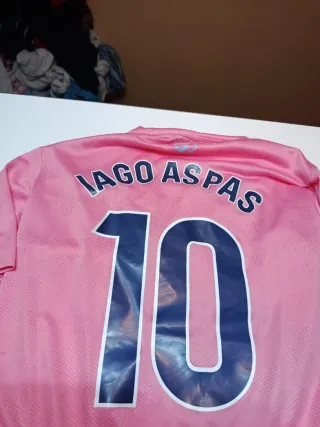 Camiseta Iago Aspas 10 Rosa Talla M