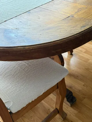 Mesa y 6 sillas rústicas estilo mexicano