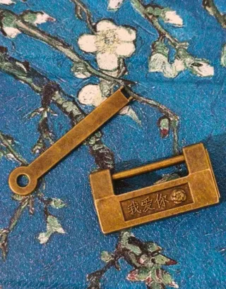 Candado estilo antiguo Chino Retro "Te Amo" joyero