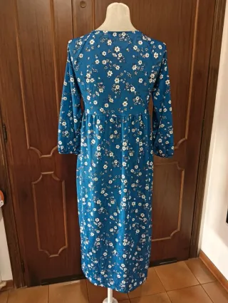 Maxi abito floreale blu Pull&Bear tg. XS